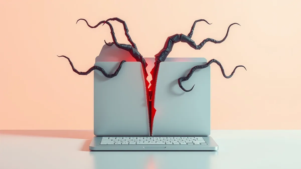 Illustration: A generic computer folder icon sits on a sleek desktop background.