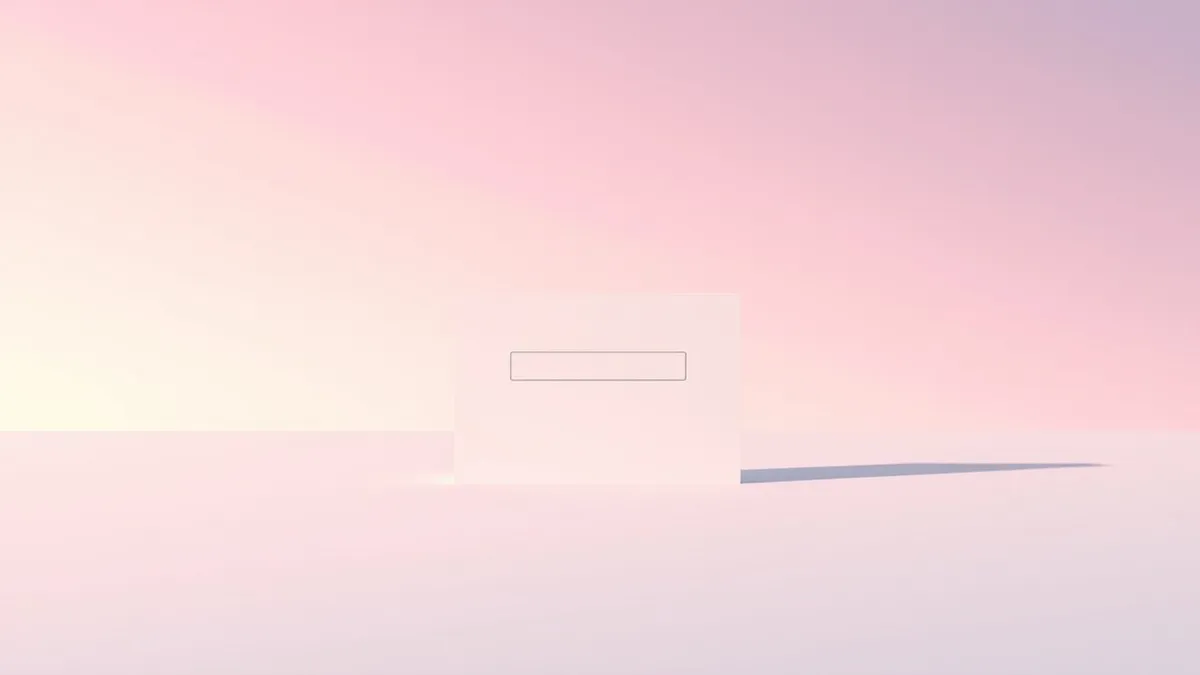 Illustration: A single blank digital login field sits on a stark white background.